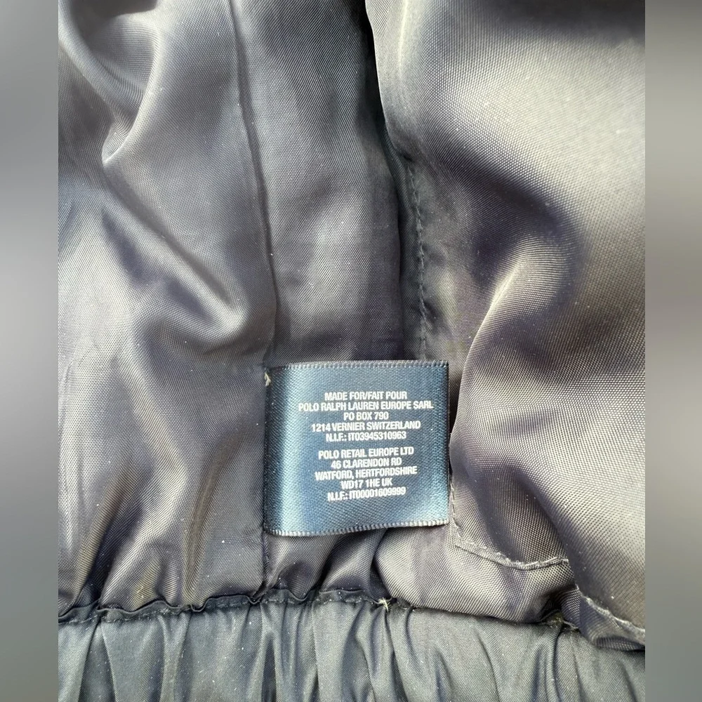 Polo Ralph Lauren Baby Navy Puffer Jacket with Hood Boys size 6-9 months - Picture 5 of 6